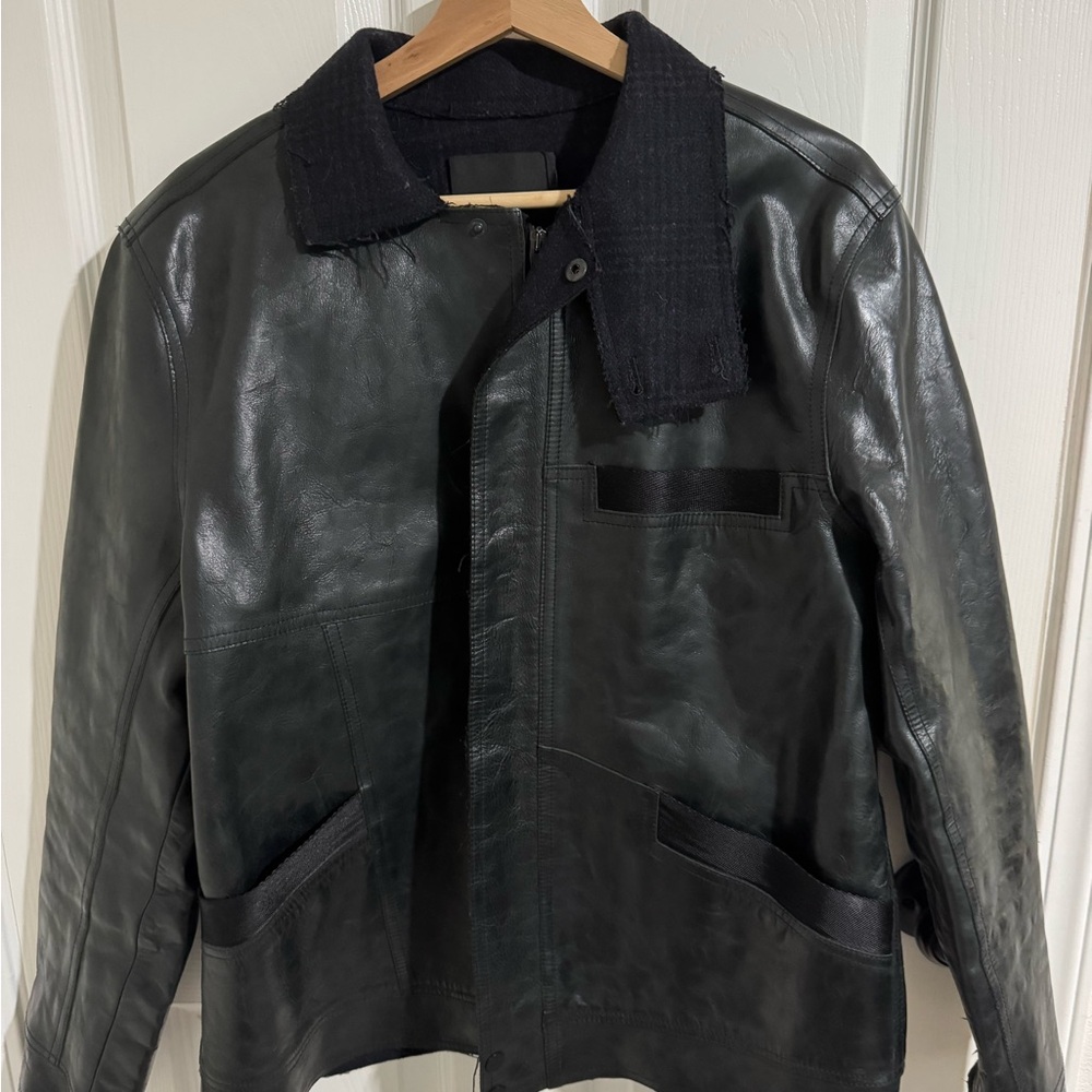Alexander Wang heavy genuine leather coat.